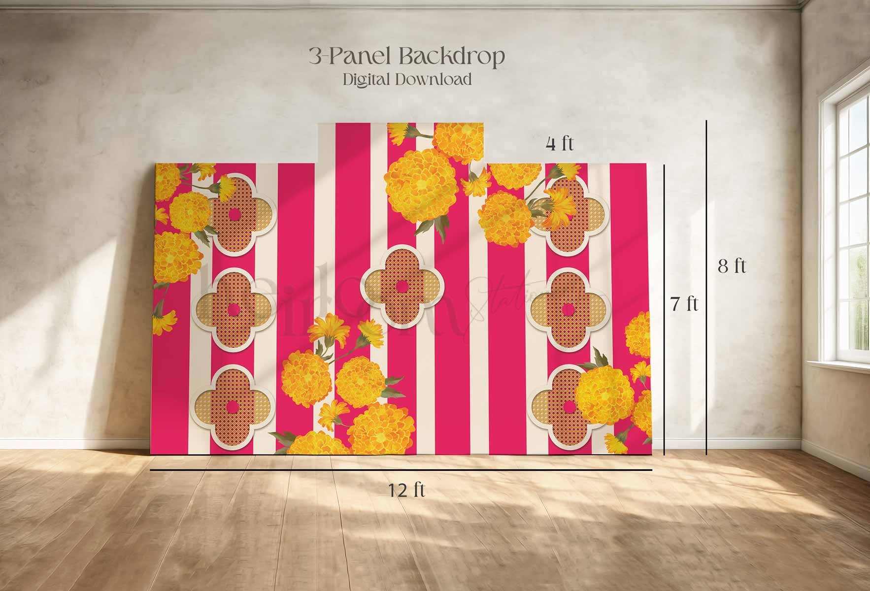 Custom Wedding Backdrop Templates | Large Format DIY Photo Booths ...