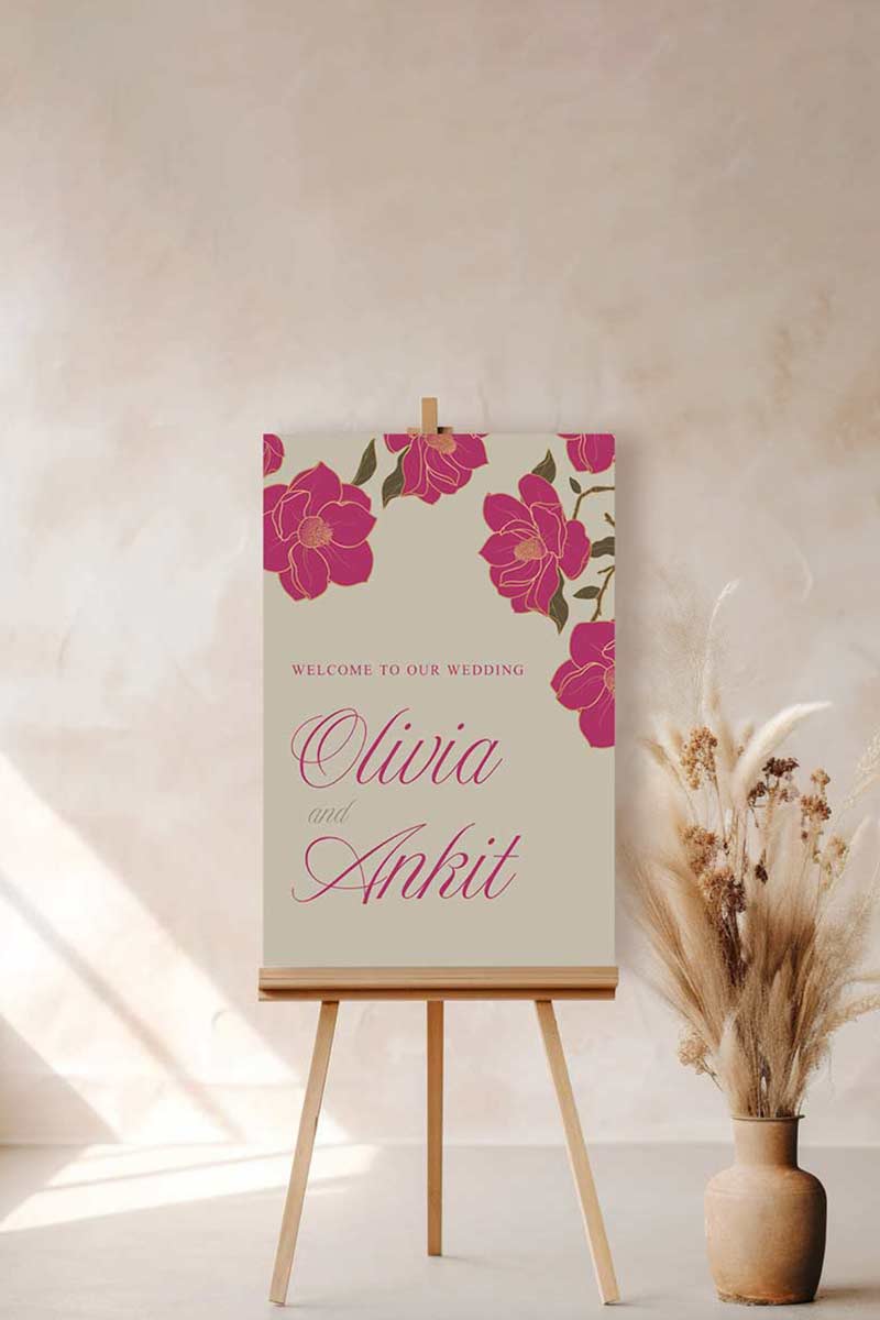 Magnolia Floral Sign