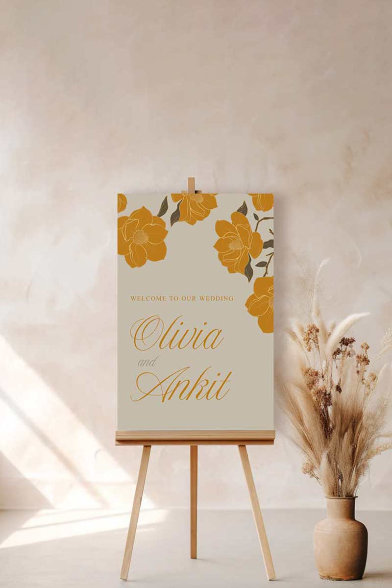 Magnolia Floral Sign