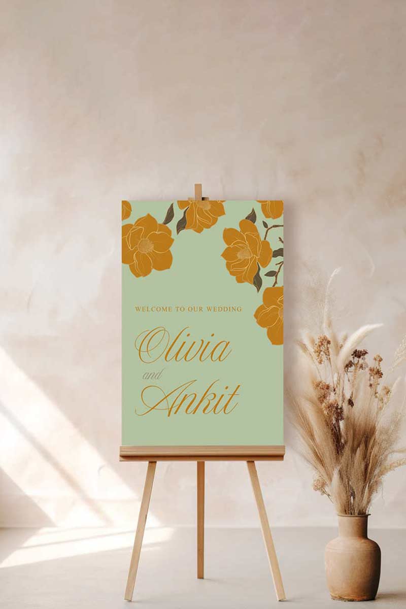 Magnolia Floral Sign