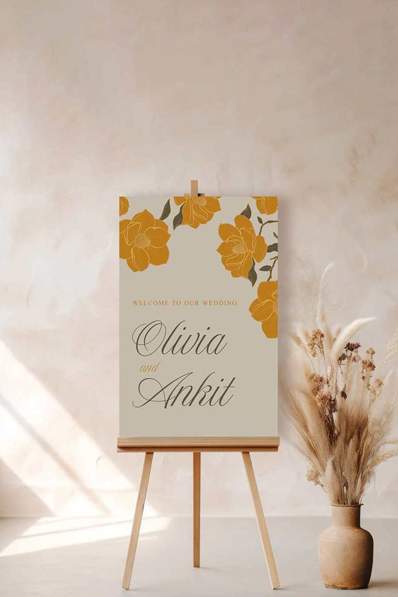 Magnolia Floral Sign