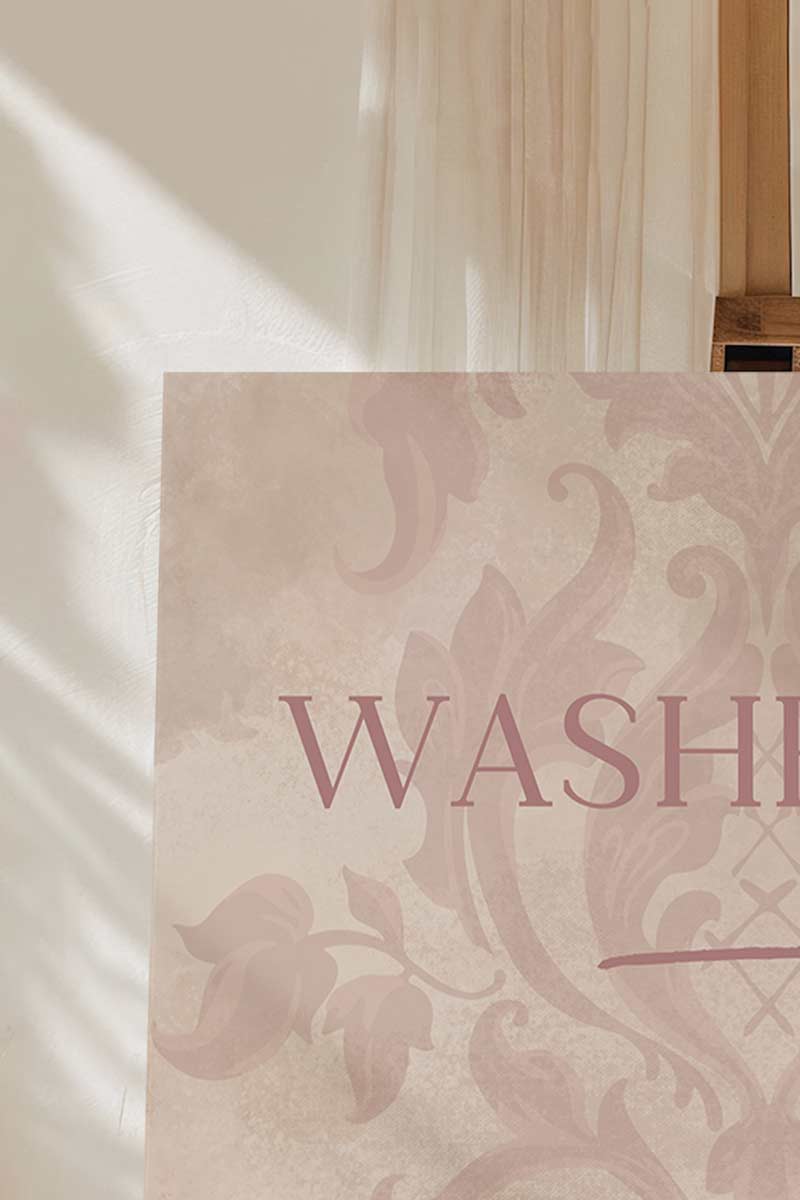 Brown & Pink French Baroque Welcome Sign with shades of brown. Washroom Directional sign. Please cover your head sign for hindu and sikh weddings. Please disconnect from your device sign. Bridal Shower stationery. Baby Shower Signage. Engagement Signage. Outdoor wedding signage. Personalize and customize in Canva. Digital Download. Print anywhere in the World at your local printer