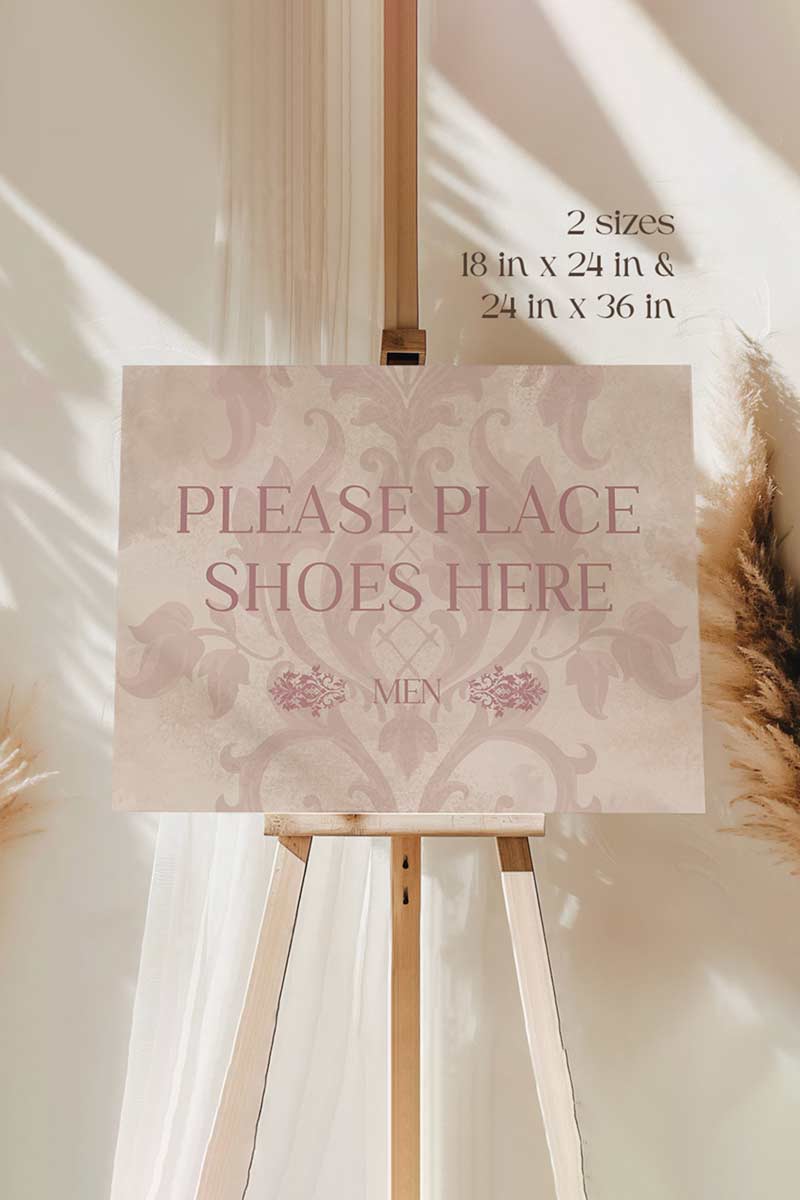 Brown & Pink French Baroque Welcome Sign with shades of brown. Washroom Directional sign. Please cover your head sign for hindu and sikh weddings. Please disconnect from your device sign. Bridal Shower stationery. Baby Shower Signage. Engagement Signage. Outdoor wedding signage. Personalize and customize in Canva. Digital Download. Print anywhere in the World at your local printer