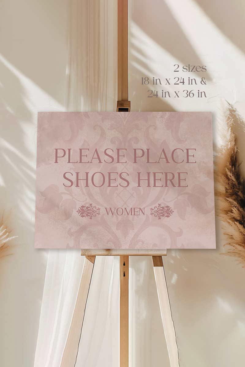 Brown & Pink French Baroque Welcome Sign with shades of brown. Washroom Directional sign. Please cover your head sign for hindu and sikh weddings. Please disconnect from your device sign. Bridal Shower stationery. Baby Shower Signage. Engagement Signage. Outdoor wedding signage. Personalize and customize in Canva. Digital Download. Print anywhere in the World at your local printer