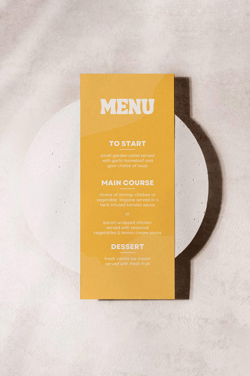 Coloured Menu