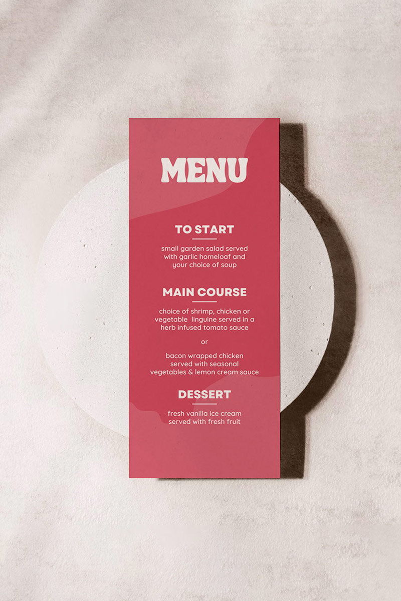 Coloured Menu