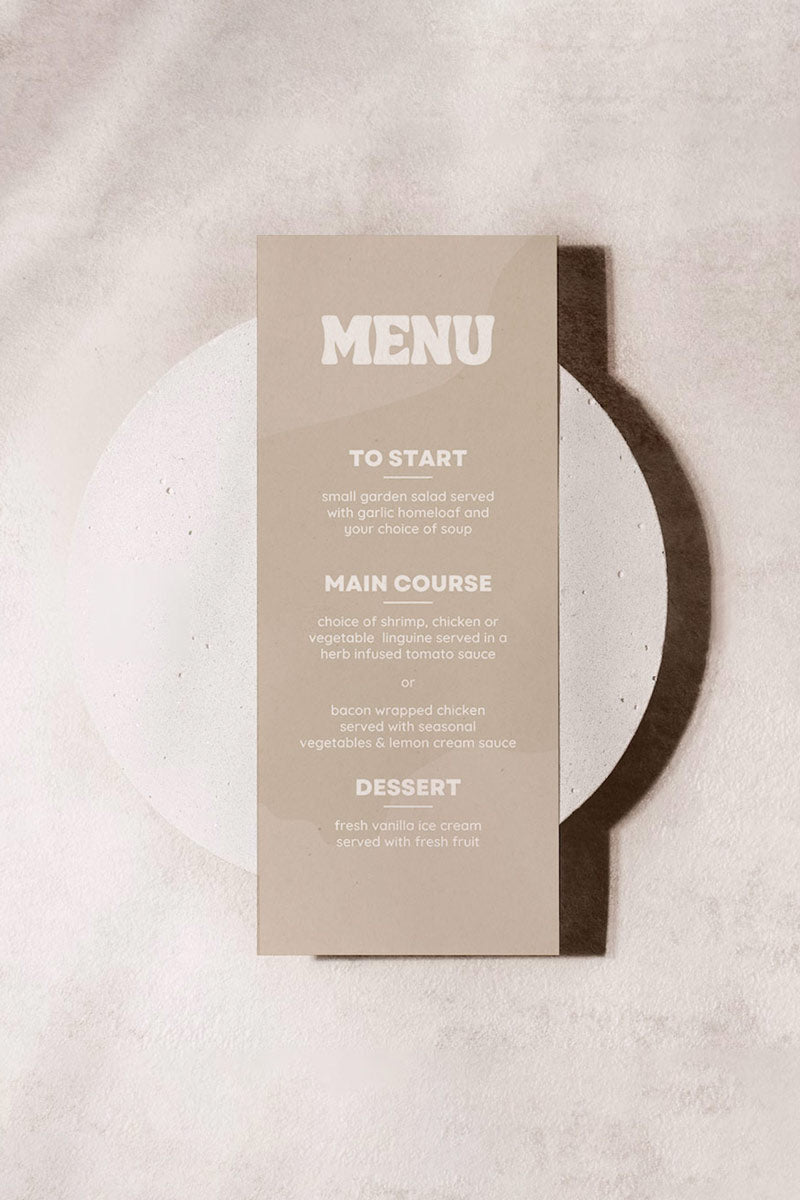 Coloured Menu