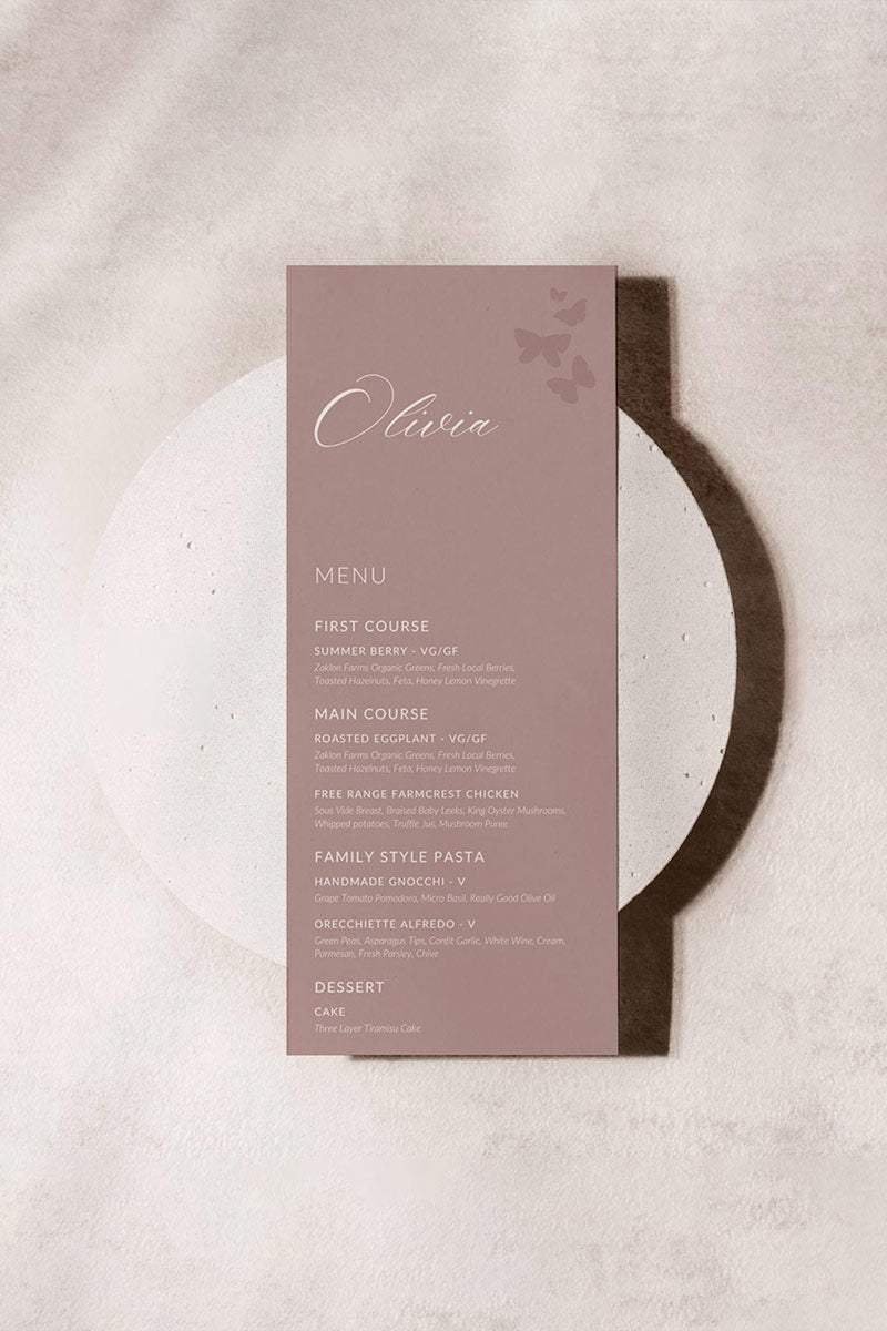 Butterfly Menu