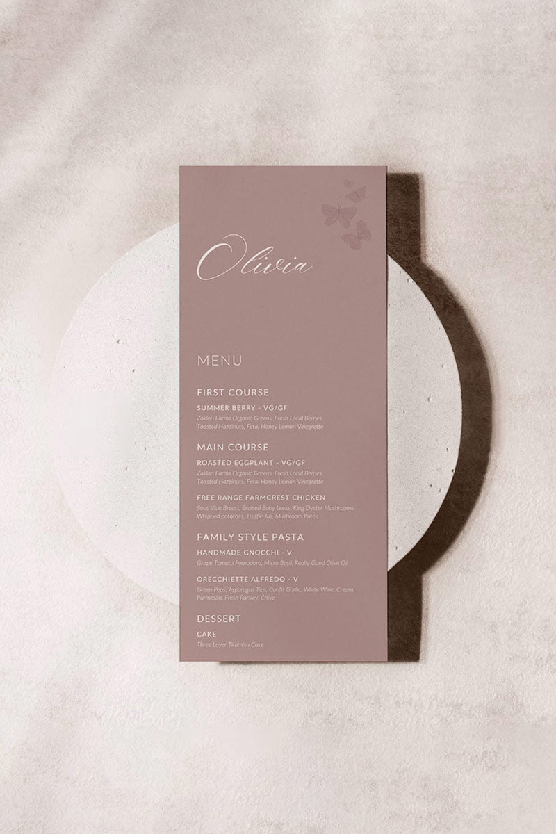 Butterfly Menu