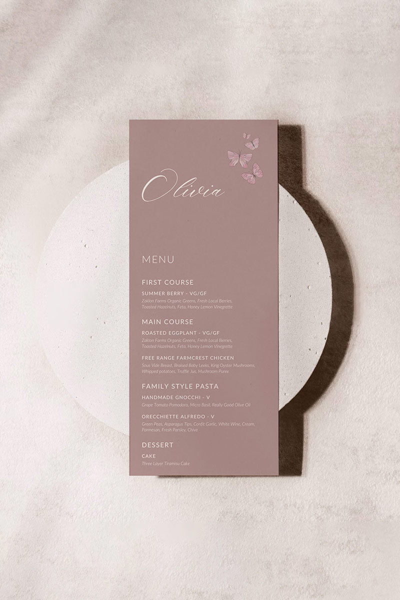 Butterfly Menu