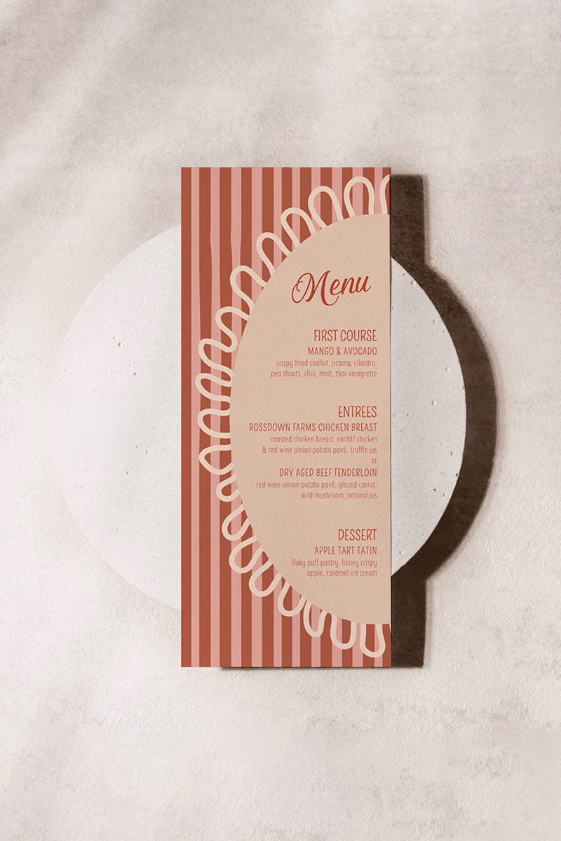 Striped Menu