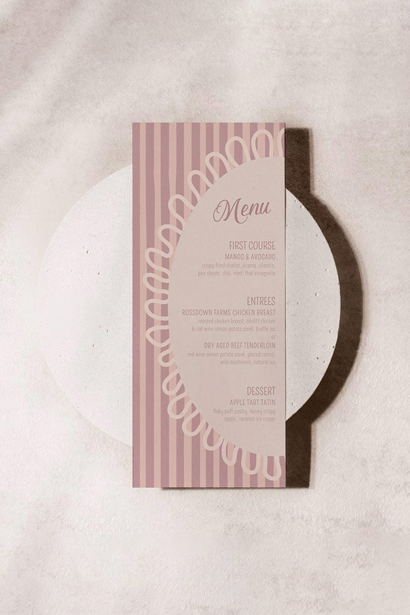 Striped Menu