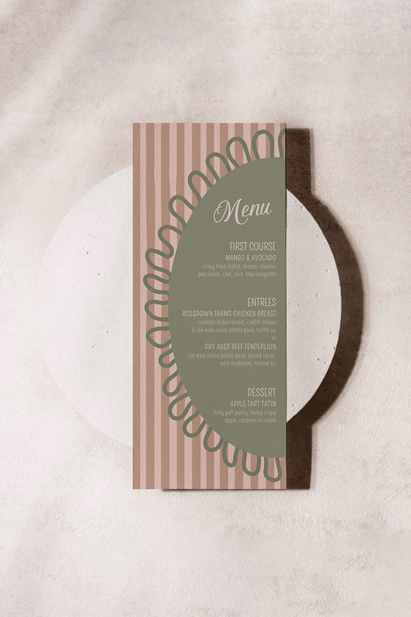 Striped Menu
