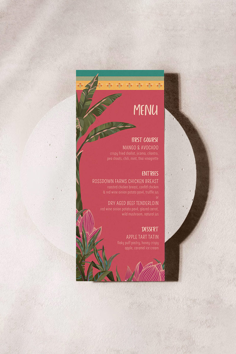Tropical Menu