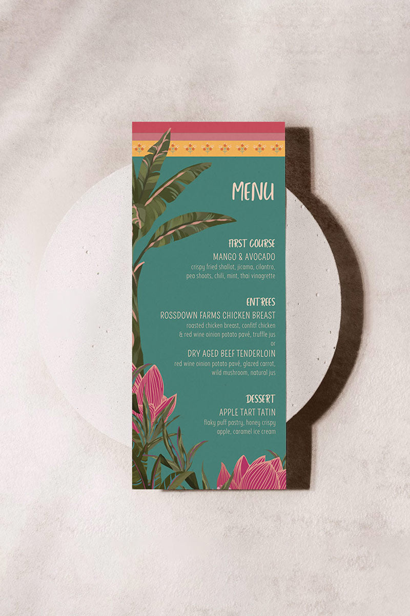 Tropical Menu