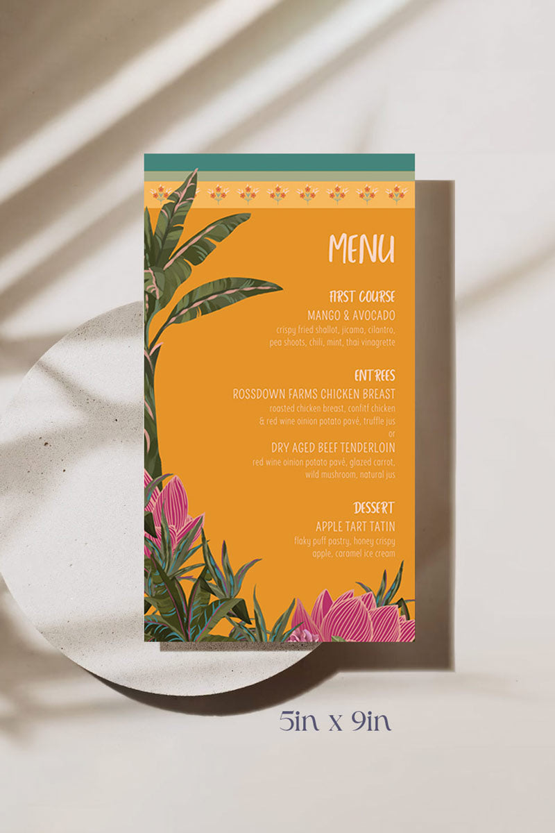 Tropical Menu