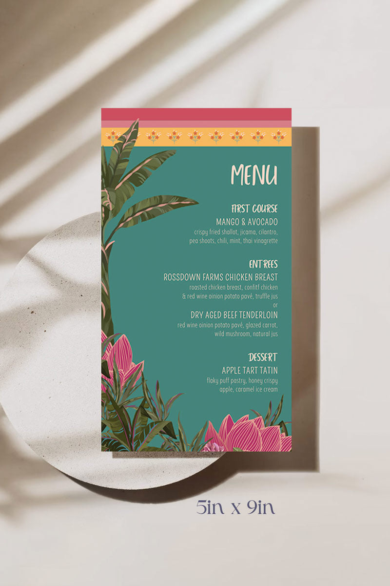 Tropical Menu