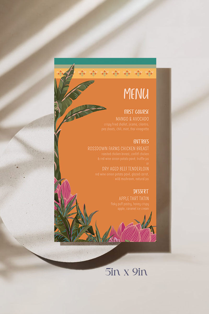 Tropical Menu