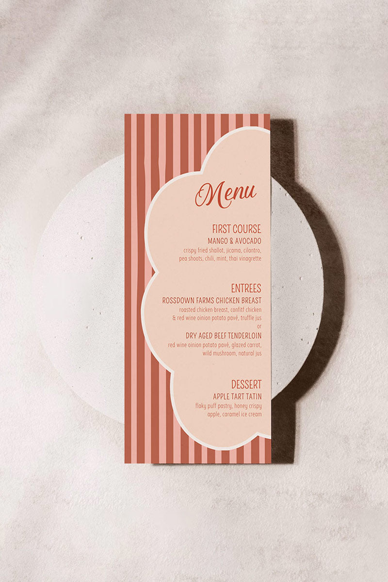 Striped Menu