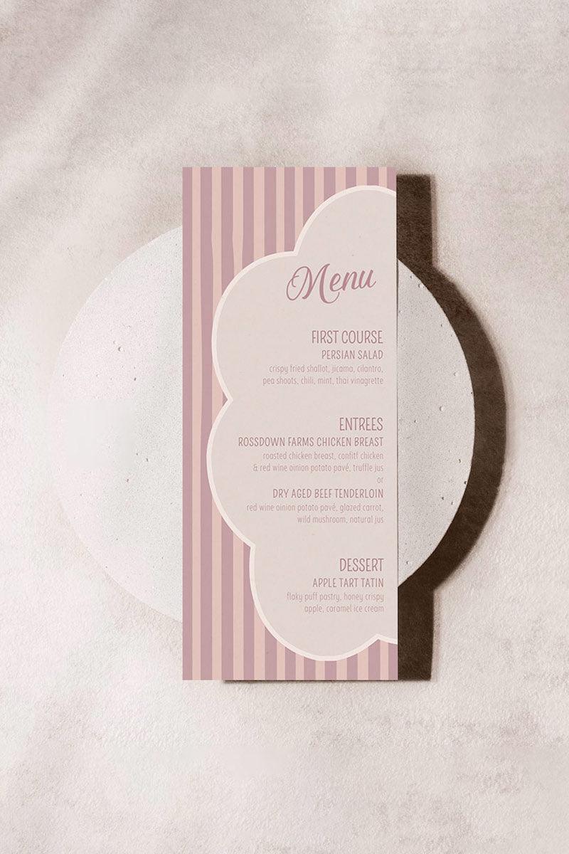 Striped Menu