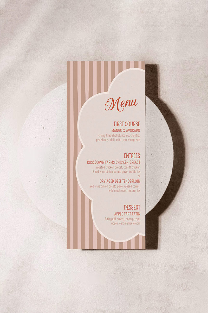 Striped Menu