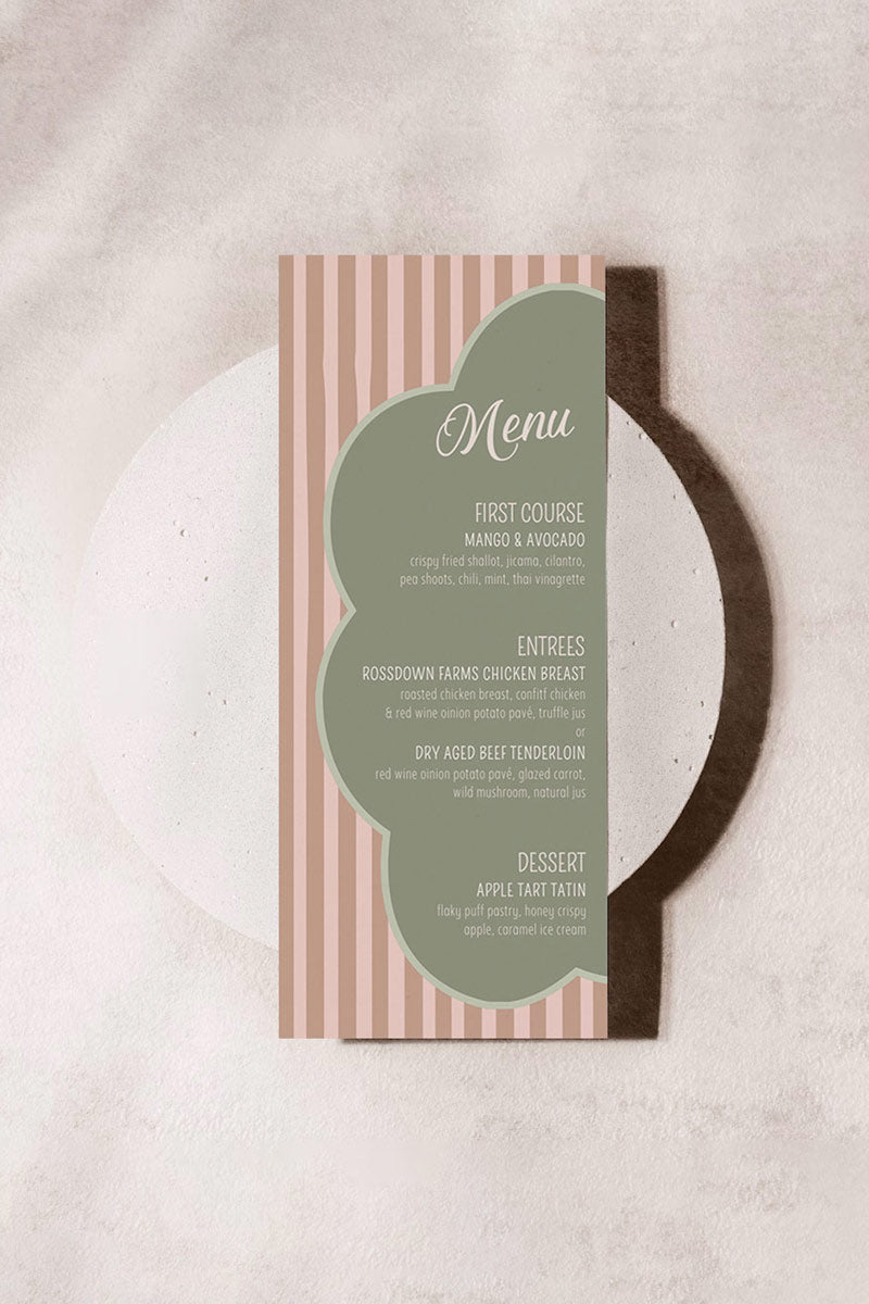 Striped Menu
