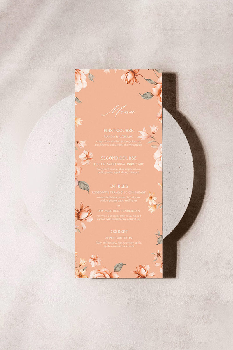 Floral Menu