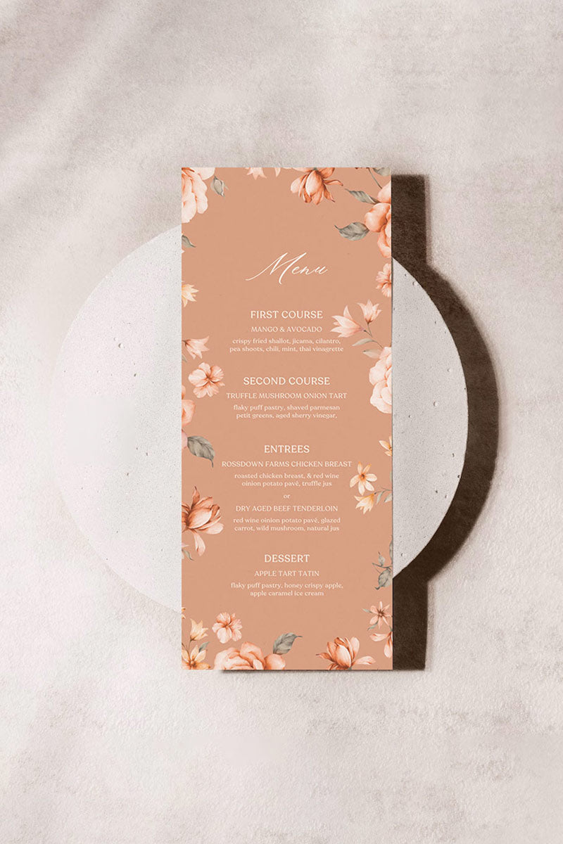 Floral Menu
