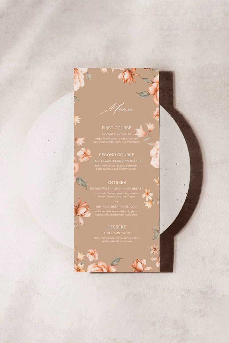 Floral Menu