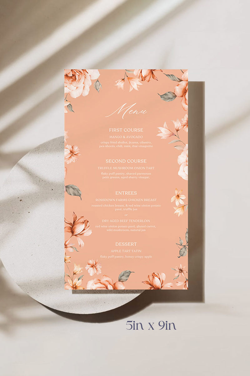 Floral Menu
