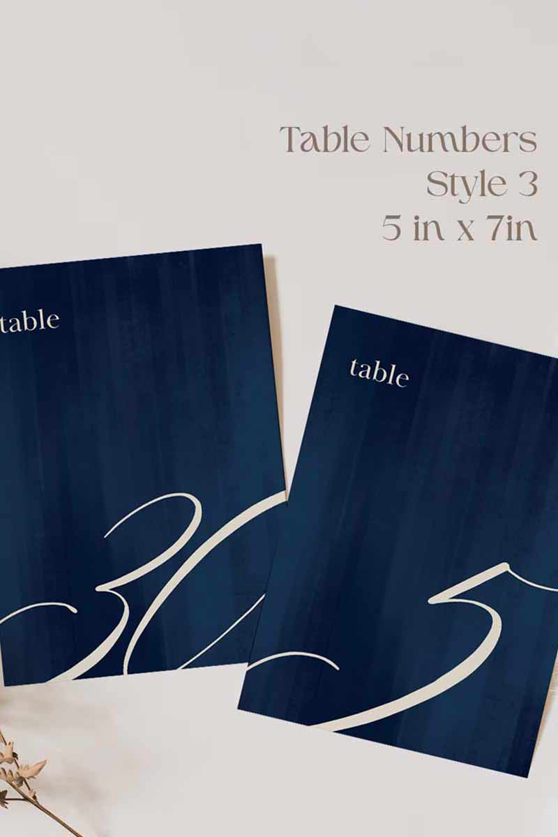 Elegant Wedding Table Numbers. Event Table Numbers. Navy blue texture. Cursive font. Baby Shower. Birthday and Celebration. Engagement Stationery. Wedding Stationery. DIY Stationery. Digital Download. Canva. Indian Weddings. Reception. Personalize. Customize.