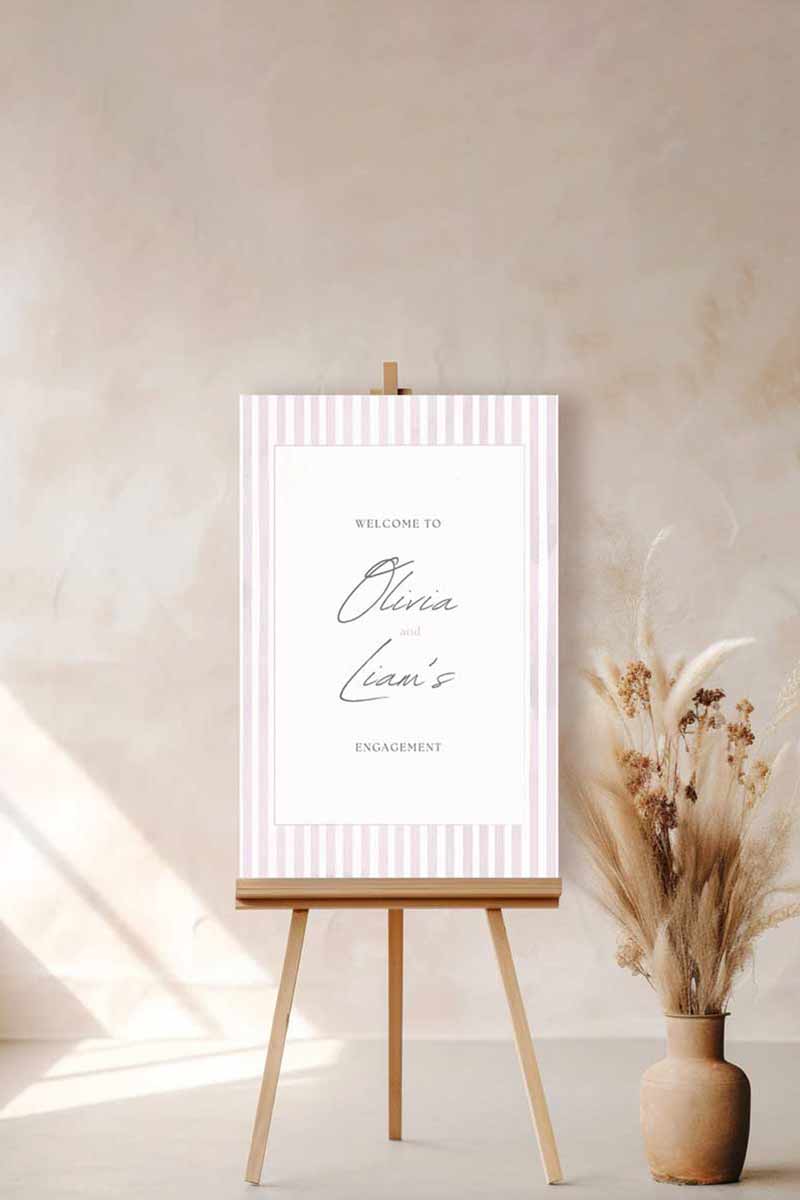 Wedding Invitations. Striped Welcome Sign. Indian Wedding Invites. Event Welcome Sign. Pink, and white colours. Baby Shower. Birthday and Celebration. Wedding Ceremony. Engagement Sign. Wedding Stationery. DIY Stationery. Digital Download. Canva. Indian Weddings. Anand Karaj. Sangeet. Chunni. Mehndi, Haldi. Personalize. Customize.