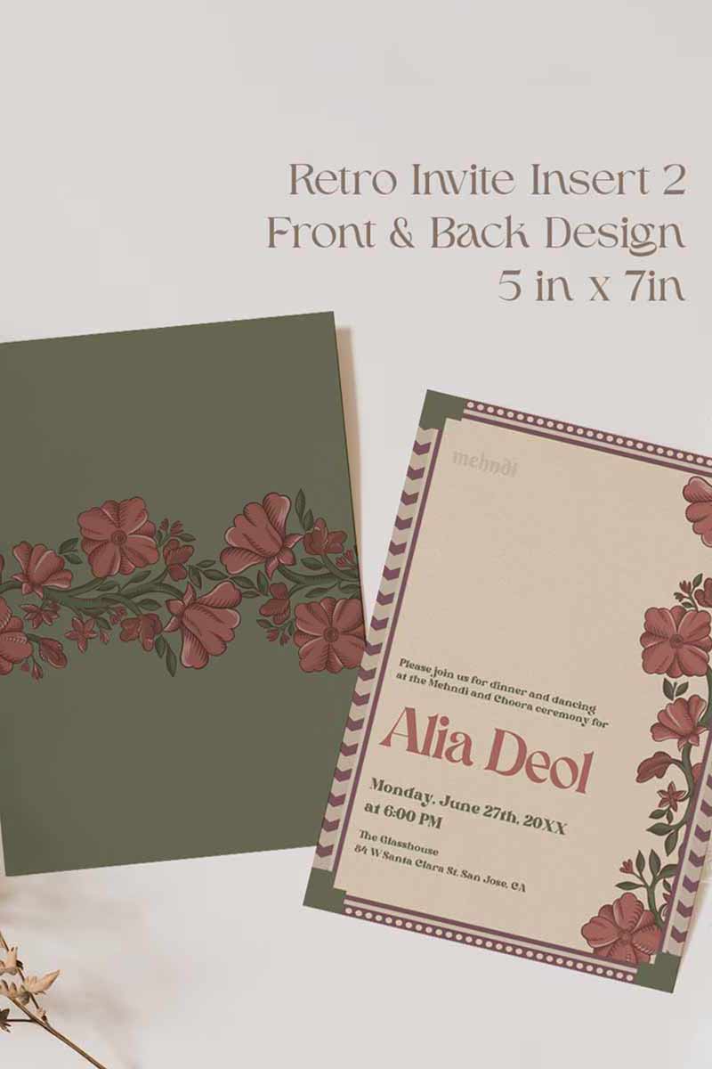 Wedding Invitations. Retro Wedding Invitation Set. Retro Welcome Sign. Indian Wedding Invites. Event Welcome Sign. Wine Purple, Green and beige colours. Wine Purple florals. Birthday and Celebration. Wedding Ceremony. Engagement Sign. Wedding Stationery. DIY Stationery. Digital Download. Canva. Indian Weddings. Anand Karaj. Sangeet. Chunni. Mehndi, Haldi. Personalize. Customize.