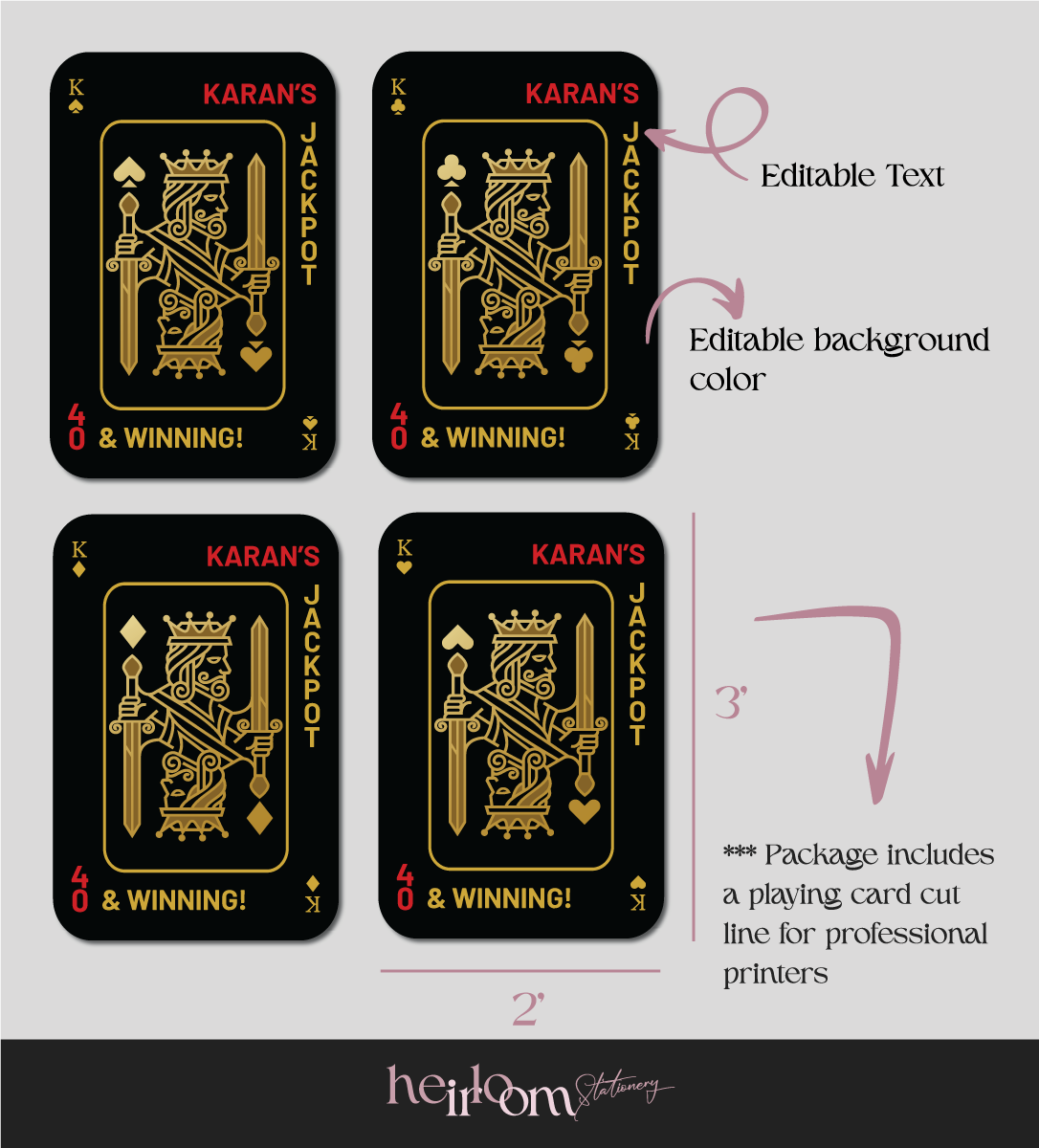 Casino Royale Welcome Sign with King & Queen in the shades of Silver & gold. Casino Night, Las Vegas. Wedding Events like birthday, milestone celebration & themed night. Personalize and customize in Canva. Print at any local printer around the World.