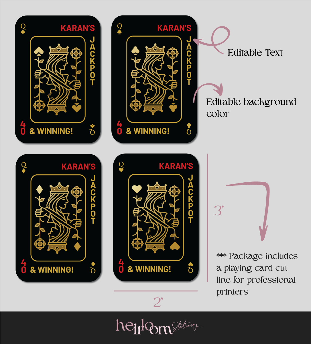 Casino Royale Welcome Sign with King & Queen in the shades of Silver & gold. Casino Night, Las Vegas. Wedding Events like birthday, milestone celebration & themed night. Personalize and customize in Canva. Print at any local printer around the World.