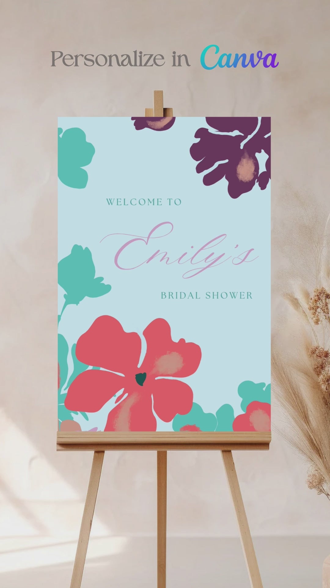 Coloured Floral Sign