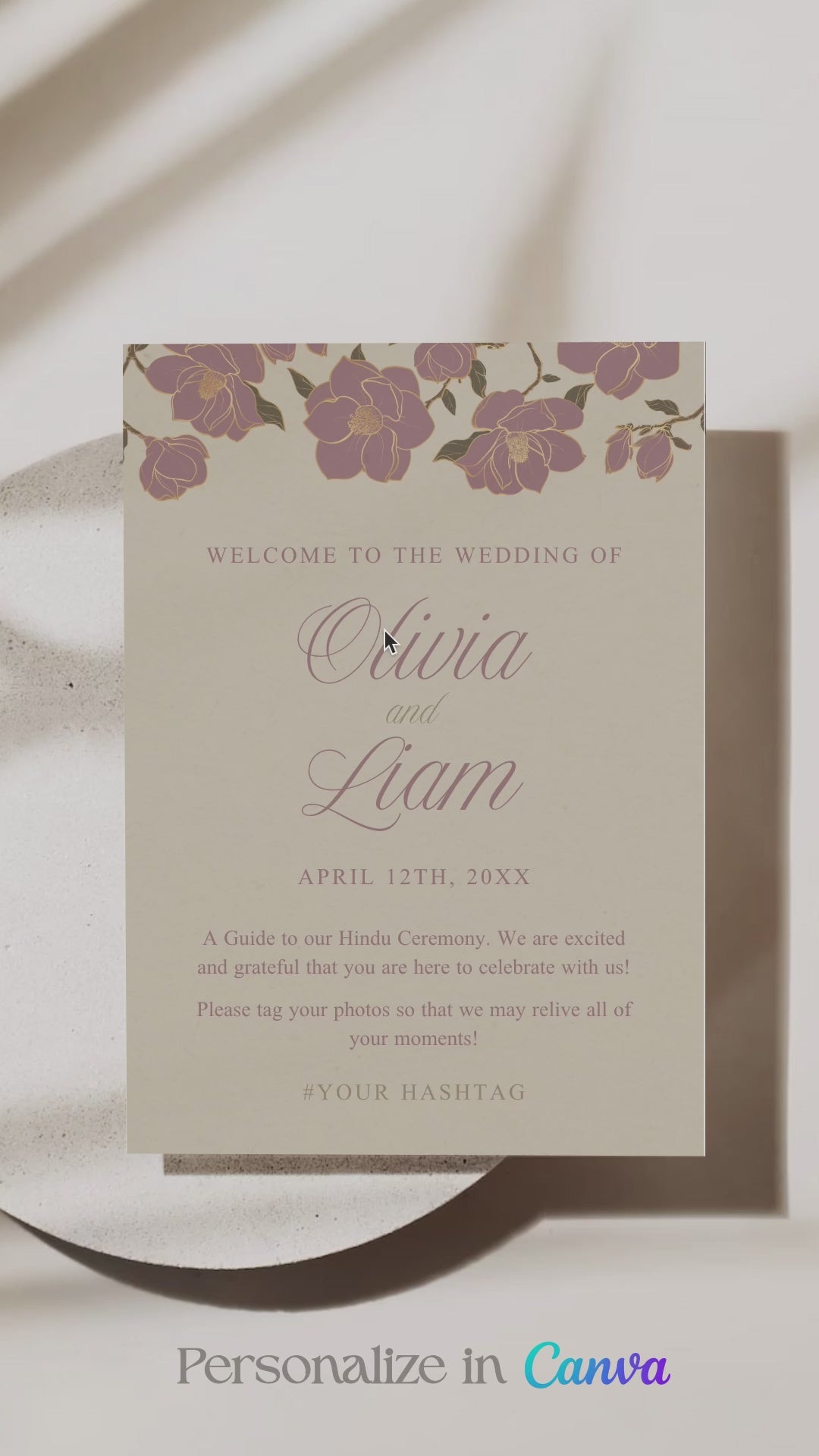 Floral Program Card