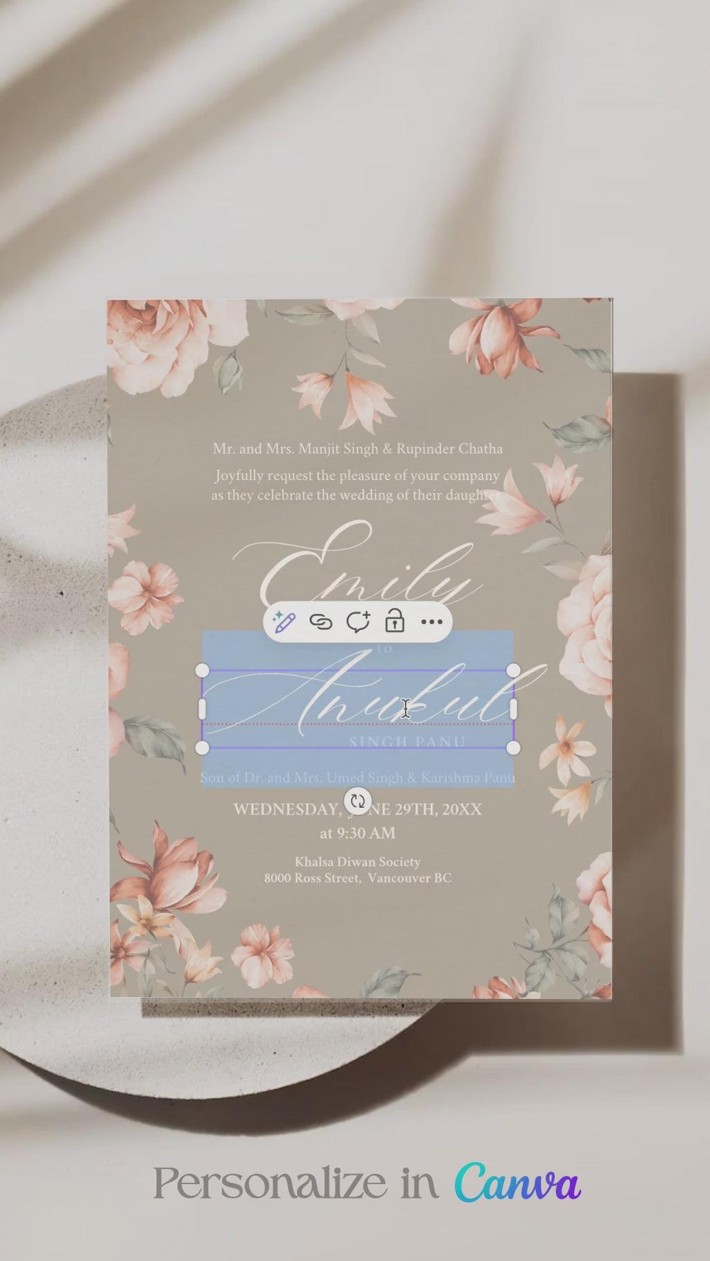 Floral Invite
