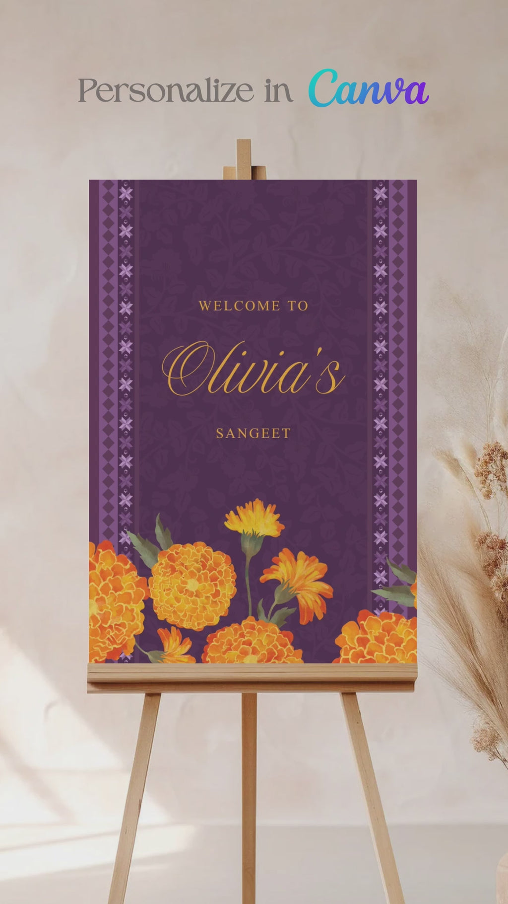 Marigold Floral Sign