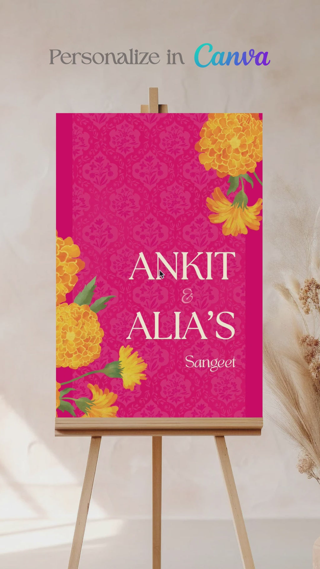 Marigold Floral Sign