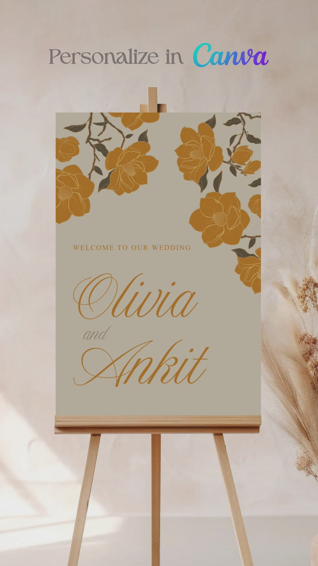 Magnolia Floral Sign