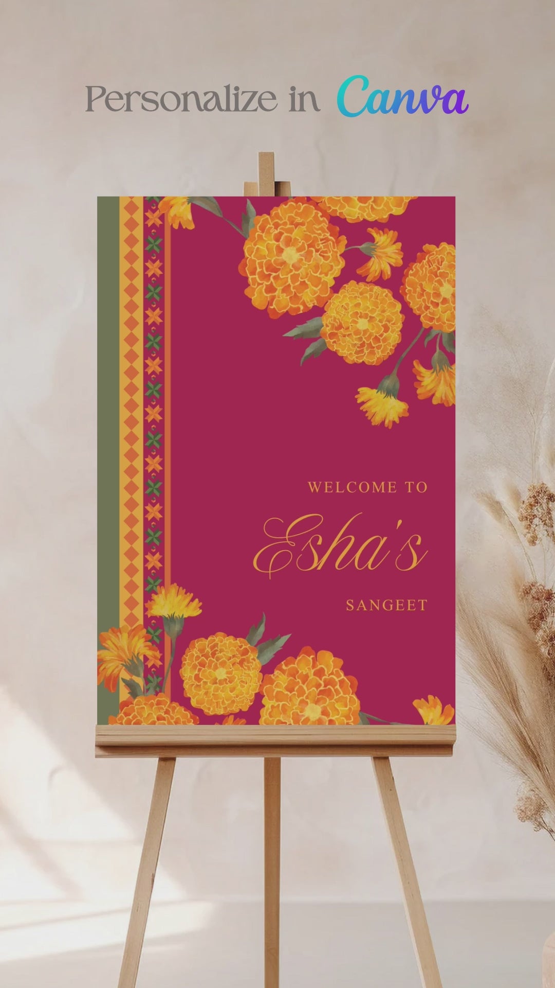 Marigold Floral Sign
