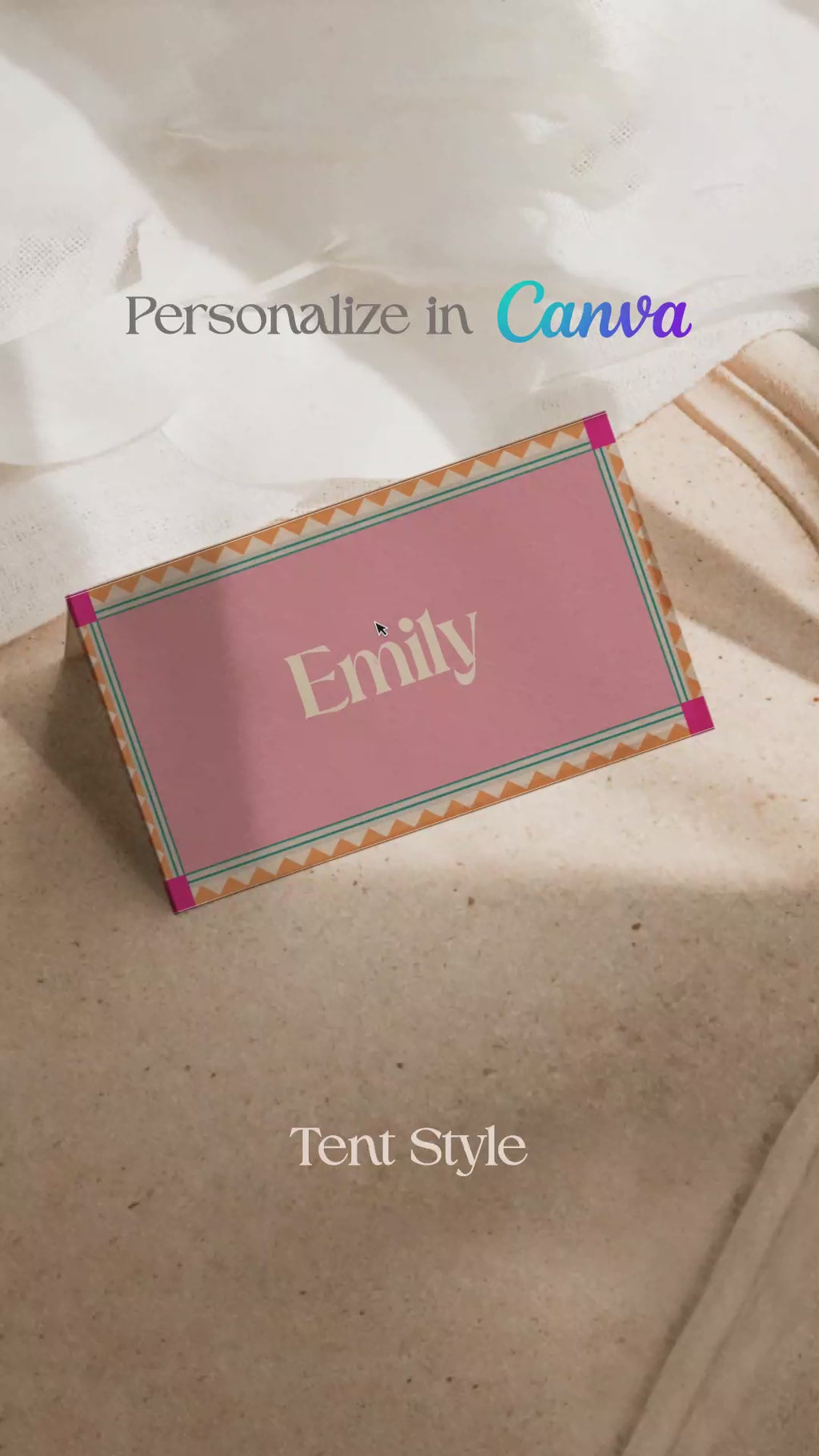 Retro Wedding Name Place Cards with pink, teal, & orange marigold florals & bird. Escort Cards. Folded tent style & flat lay. Indian Wedding events for Sangeet, Haldi, Maiyan or Jago. Wedding Signage. Wedding signature drink editable menu. Canva template. Guest name card 3.5" x 2". Personalize and customize in Canva. Digital Download.  Print around the world at a local print shop.