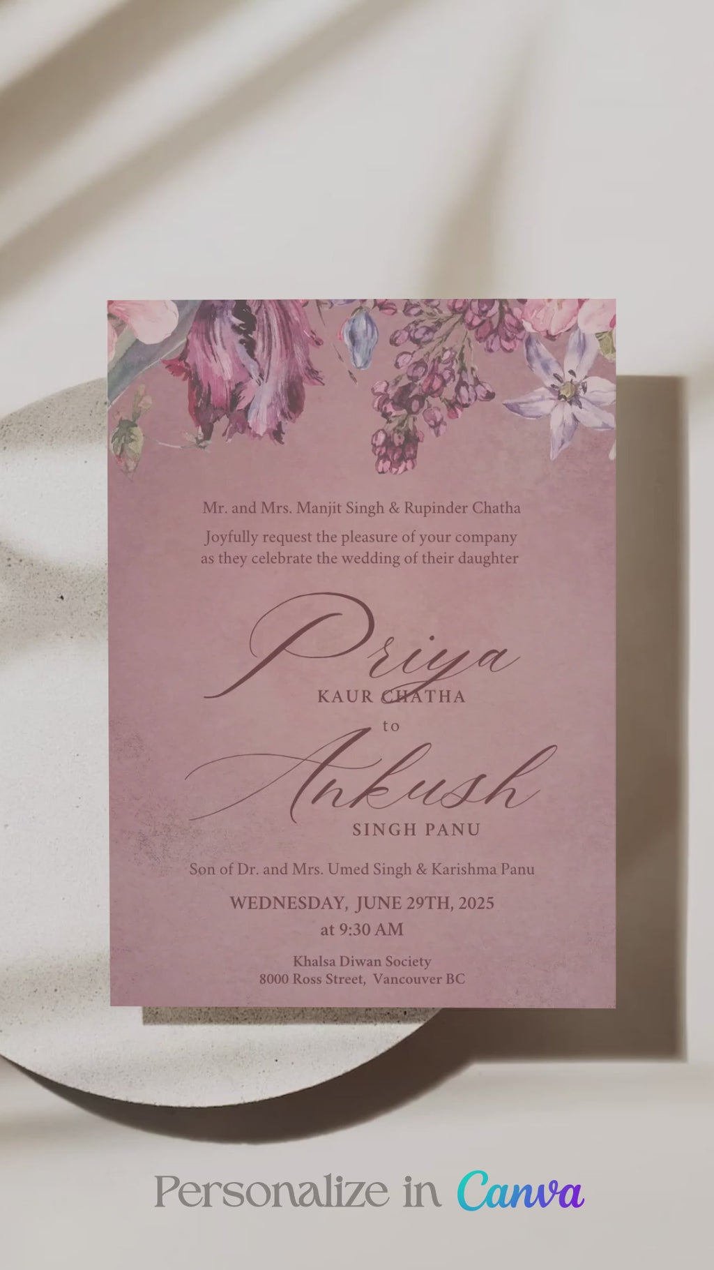 Floral Invite