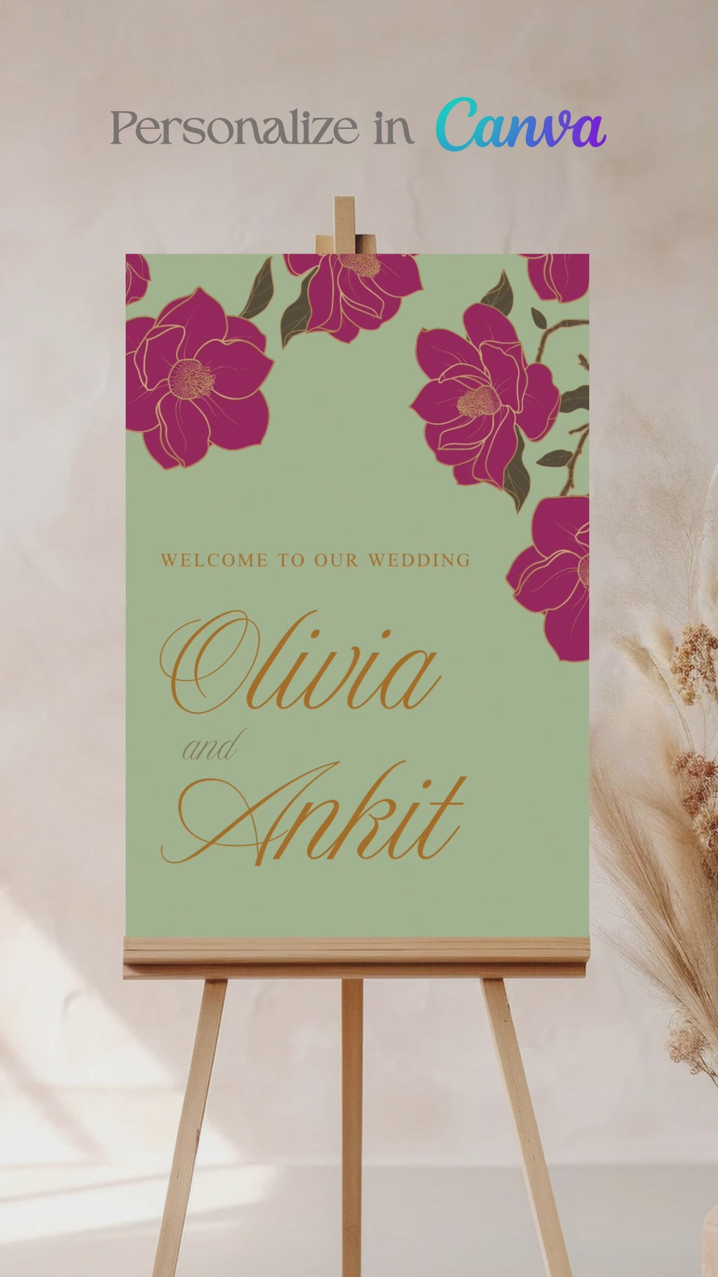 Magnolia Floral Sign